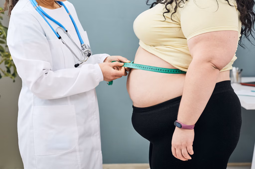 Obeziteye bağlı gelişen kalp büyümesi ve sol ventrikül hipertrofisi şeması